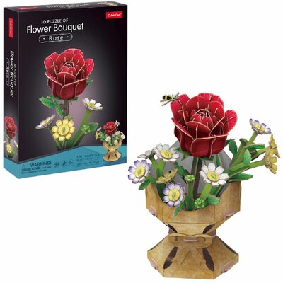 Cubic Fun 3d Puzzel Flower Roos