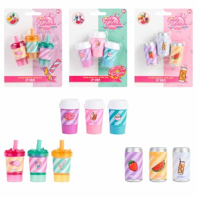 Create It! Candy Lipbalm 3-Pack 3 Ass. Disp.