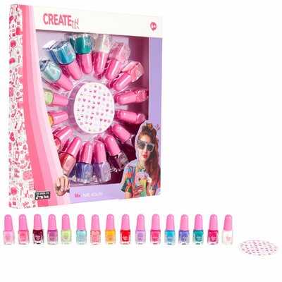 Create It! Nail Polish Set Mermaid 16 Bottles Disp