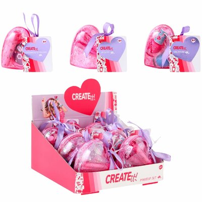 Create It! Make-Up Heart 3 Ass. Disp.