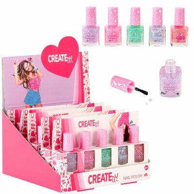 Create It! Nail Polish Confetti 5-Pack Disp.