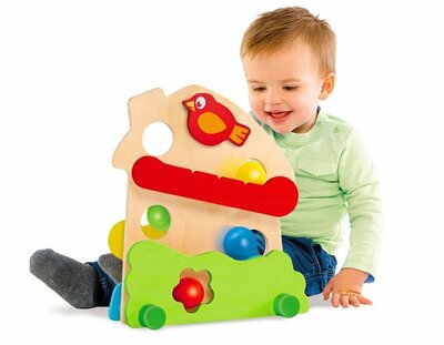 Heros Houten Speelgoed Kogelbaan Huis Met Vogeltje