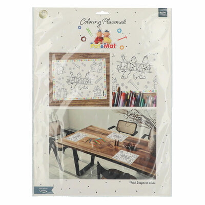 Buurman & Buurman Placemats Kleurplaten, 6st.