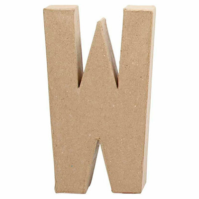 Letter Papier-maché - W, 20,5cm