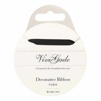 Decoratie Lint Zwart, 15m