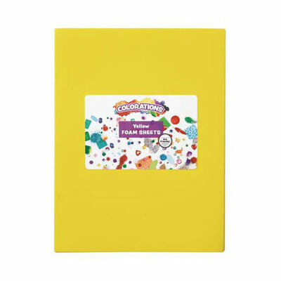 Colorations - Foam Vellen Geel, 10st.
