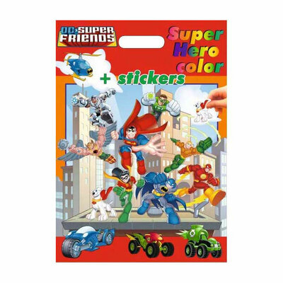 DC Superfriends Super Hero Kleur- en Stickerboek