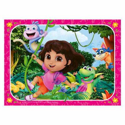 Legpuzzel Dora the Explorer Kom bij het Avontuur! - 4 Puzzels