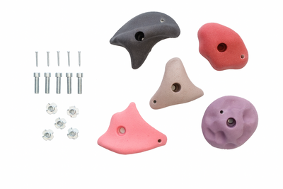 Klimstenen Set - Large Dice Pastelroze Mix Set + Hardware