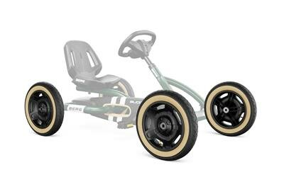 Wiel zwart 12.5x2.25-8 slick zwart/beige