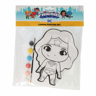 Canvas Schilderen DC Comics - Wonder Woman - incl Penseel en 6 kleuren verf
