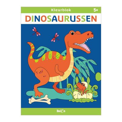 Kleurblok Dinosaurussen 5+