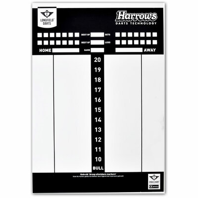 Scorebord voor Darts PVC 45x30 cm – Whiteboard | VPE 50