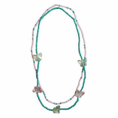 Pretty Shy Butterfly Kettingset - 2st.