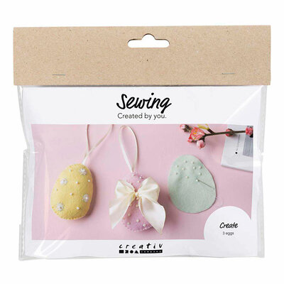 Mini Hobbyset Naaien Paaseieren Pastelkleuren