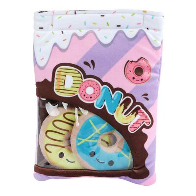 Fluffy Menu Snack Zakjes Pluche Donut - 21cm