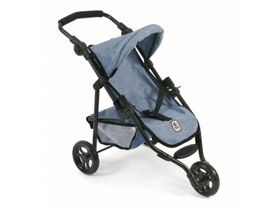 Poppenbuggy jogging Lola (jeans blauw)