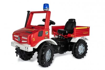Rolly Toys Unimog brandweer trapauto met zwaailicht 3-8 jaar