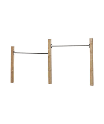 Houten Duikelrek Dubbel - RVS stang