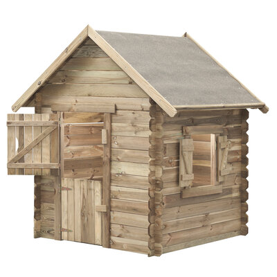 Houten Speelhuisje Louise Vergrijsd - FSC Hout - 120x120 cm