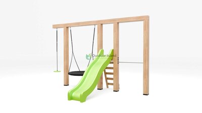 Houten schommel Douglas | Nemo RVS duikelstang