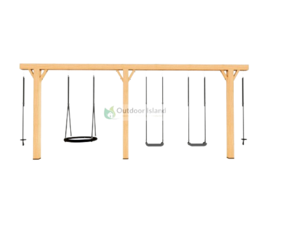 Houten Authentieke dubbele Schommel Baloo Douglas - 800cm