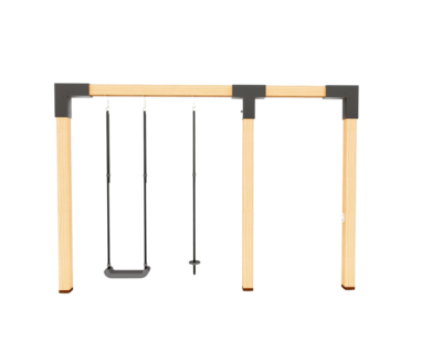 Houten Premium Schommel Anna Douglas 300cm met 90cm duikelstang RVS