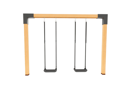 Premium houten douglas schommel - Gijs open pakket kan iets vies