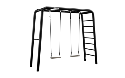 BERG PlayBase Medium Multifunctioneel Speeltoestel - Rekstok en ladder - Met 2 schommels - Zwart