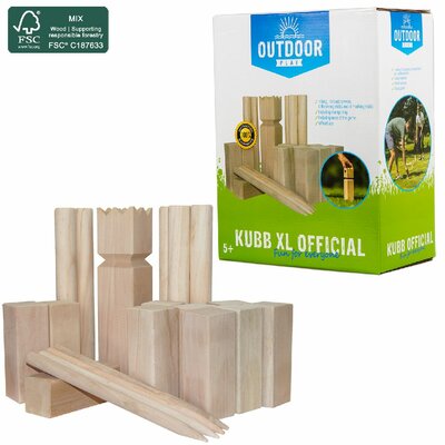 Outdoor Play Kubb Game XL incl Draagtas FSC
