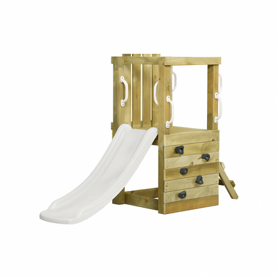 Houten Speeltoestel Irma Small met pastelwitte glijbaan