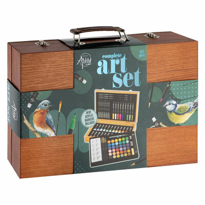 Luxe Houten Tekenkoffer - 92-delig