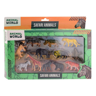 Animal World - Wilde Dieren Speelset, 12dlg.