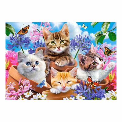 Castorland Legpuzzel Kittens with Flowers, 500st.