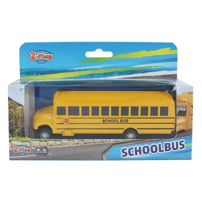 2-Play Amerikaanse Schoolbus Pull Back - 14cm