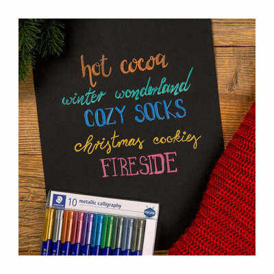 Kalligrafiepennen Metallic Set - 10 Kleuren