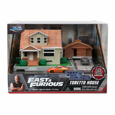 Jada Fast & Furious Nano Dom's huis Diorama met Voertuigen