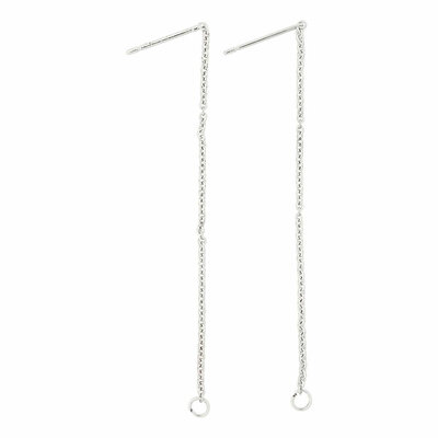 Oorbellen van Ketting Verzilverd, 1 Paar