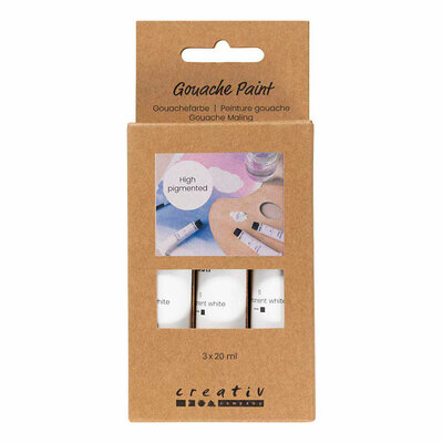 Gouacheverf Wit - 3x20ml.