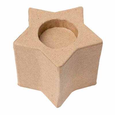 Colorations - Papier-mache Theelichthouders - Ster, 6st.