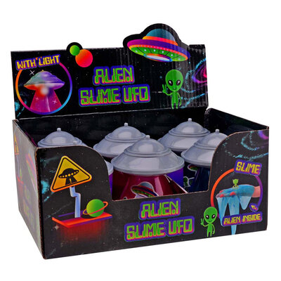 Ufo Slijm met Licht en Glow in the dark Alien
