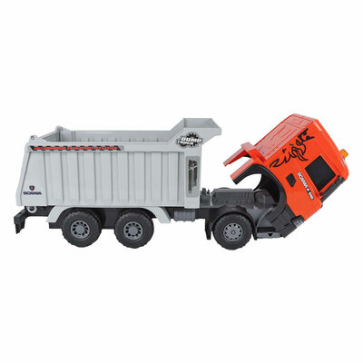 2-Play Scania Vrachtwagen Kiepwagen Frictie met Licht en Geluid