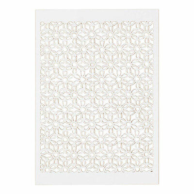 Patroonkarton Bloem Wit, 10st.