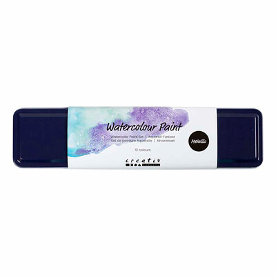 Aquarelset Metallic Kleuren - 12 Kleuren