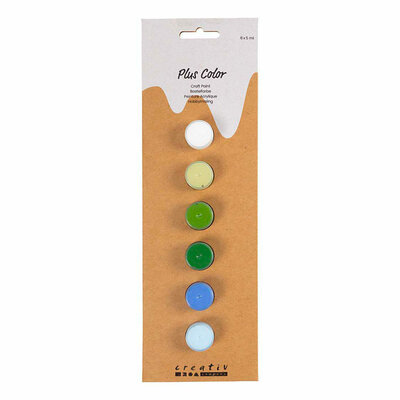 Plus Color Acrylverf Blauw en Groen Harmonie - 6x5ml.