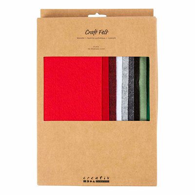 Hobbyvilt A4 Dikte 2mm Kerst Kleuren - 10st.