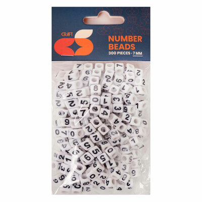 Colorations - Nummer Kralen, 7mm, 300st.