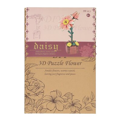 Houten 3D Bouwpakket Daisy Flower - 99dlg.