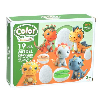 Dino Kleiset - 6 Kleuren Klei - 19dlg.