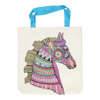 Kleur je eigen Tas - Vlinder / Paard